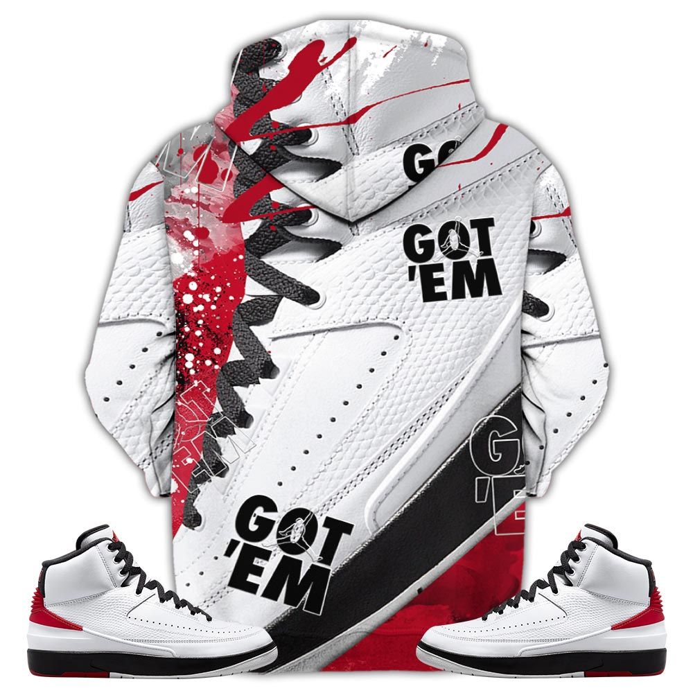 Got Em Shoes Goat Sneaker Shirt Match 2 Chicago Varsity Red, Jordan Retro 2 Chicago Hoodie Sweatshirt Tee All Over Print MKO Shirt