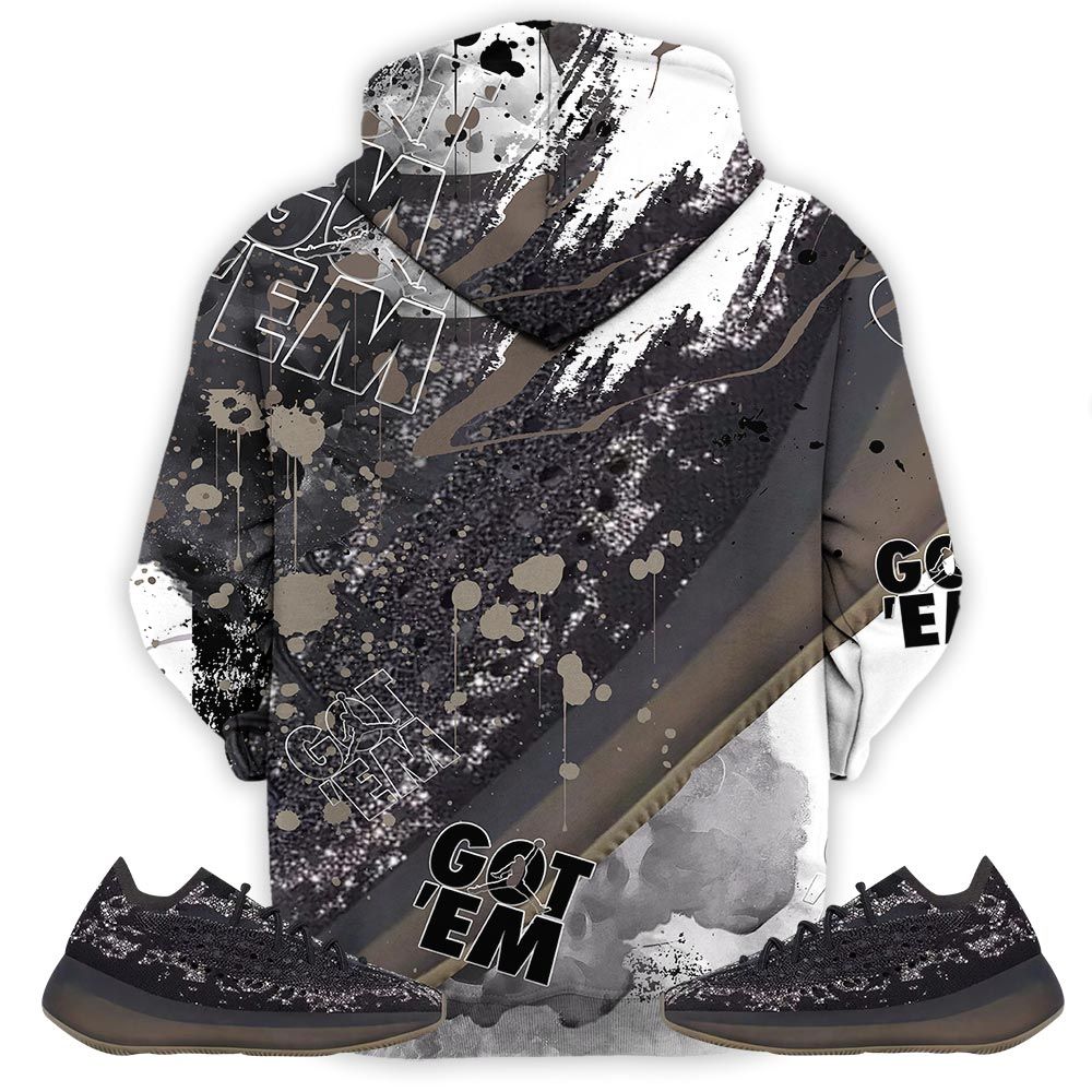 Got Em Shoes Goat Sneaker Shirt Match 380 Onyx Non Reflective, Yeezy Boost 380 Onyx Hoodie Sweatshirt Tee All Over Print MKO Shirt