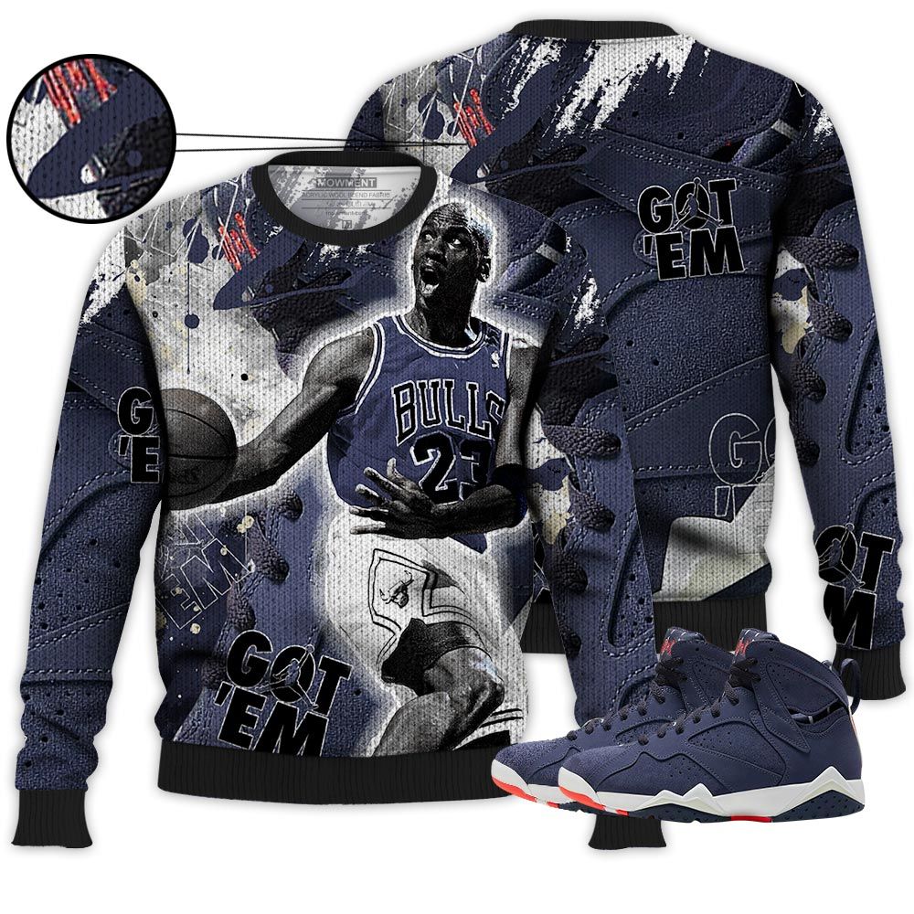 Got Em Shoes Goat Sneaker Shirt Match 7 Neutral Indigo, Jordan 7 Quai 54 Hoodie Sweatshirt Tee All Over Print MKO Shirt Got Em Shoes Goat Sneaker Shirt Match 7 Neutral Indigo, Jordan 7 Quai 54 Hoodie Sweatshirt Tee All Over Print MKO Shirt
