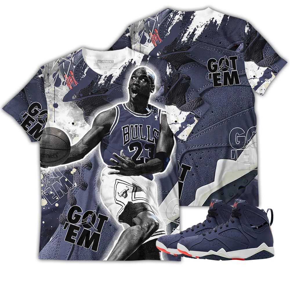 Got Em Shoes Goat Sneaker Shirt Match 7 Neutral Indigo, Jordan 7 Quai 54 Hoodie Sweatshirt Tee All Over Print MKO Shirt Got Em Shoes Goat Sneaker Shirt Match 7 Neutral Indigo, Jordan 7 Quai 54 Hoodie Sweatshirt Tee All Over Print MKO Shirt