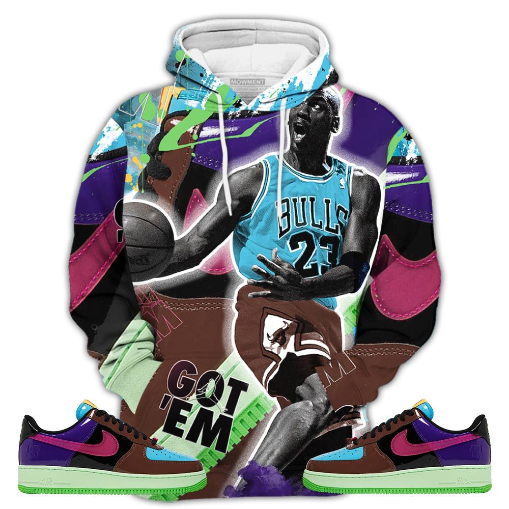 Got Em Shoes Goat Sneaker Shirt Match Af 1 Low Sp Pink Prime, Air Force 1 Undefeated Pink Prime Hoodie Sweatshirt Tee All Over Print MKO Shirt
