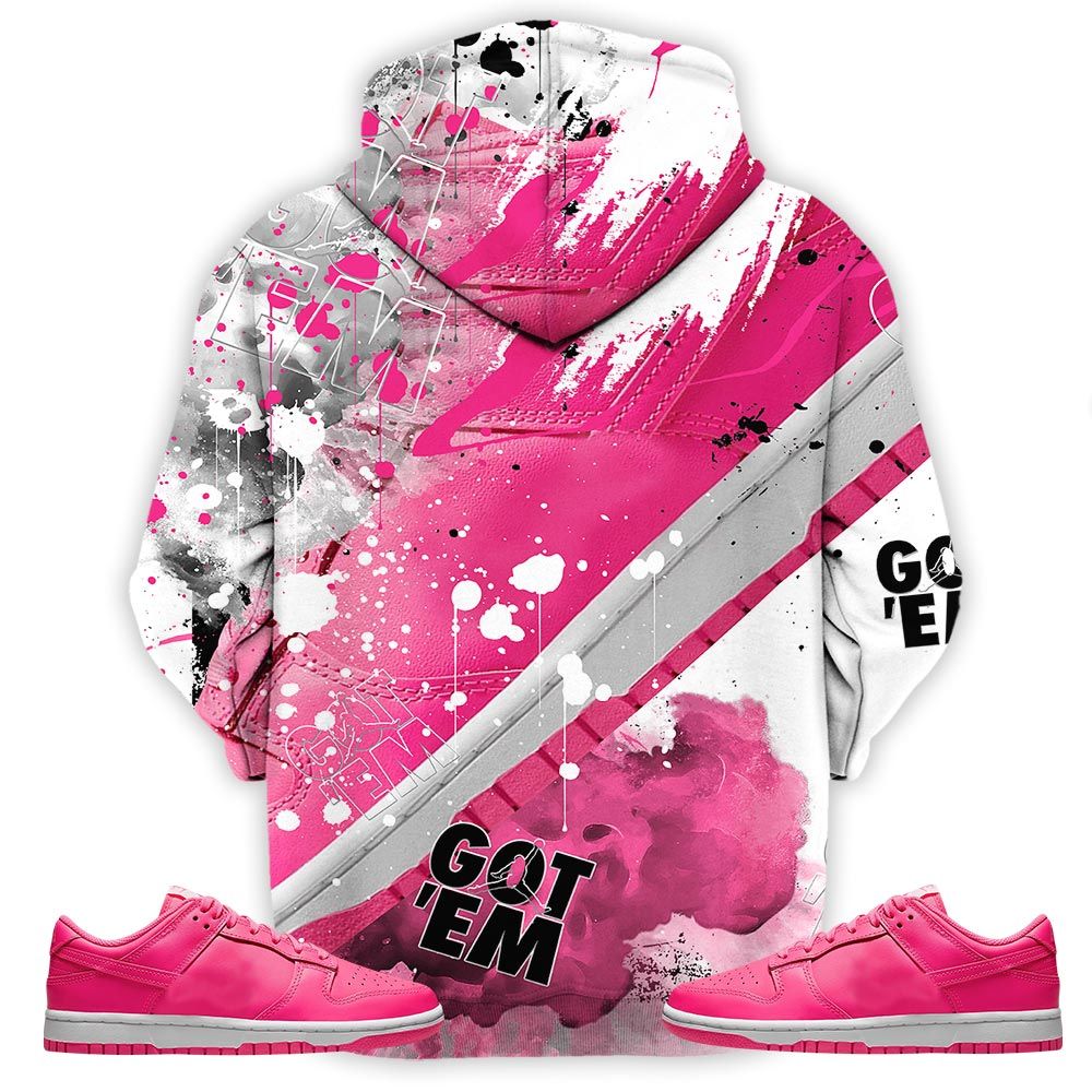 Got Em Shoes Goat Sneaker Shirt Match Dunk Low Hyper Pink, Dunk Low Hot Pink Hoodie Sweatshirt Tee All Over Print MKO Shirt