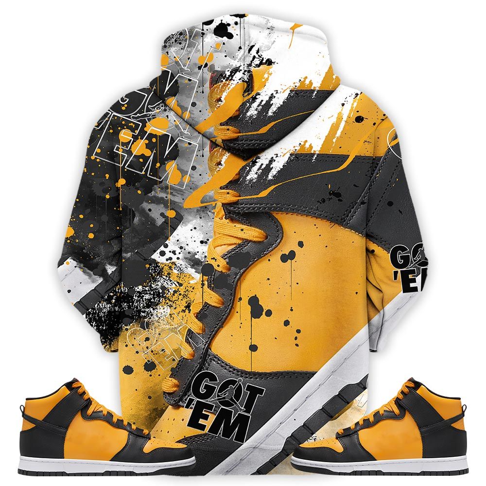 Got Em Shoes Goat Sneaker Shirt Match Dunk Reverse Goldenrod, Dunk High Bruce Lee Hoodie Sweatshirt Tee All Over Print MKO Shirt