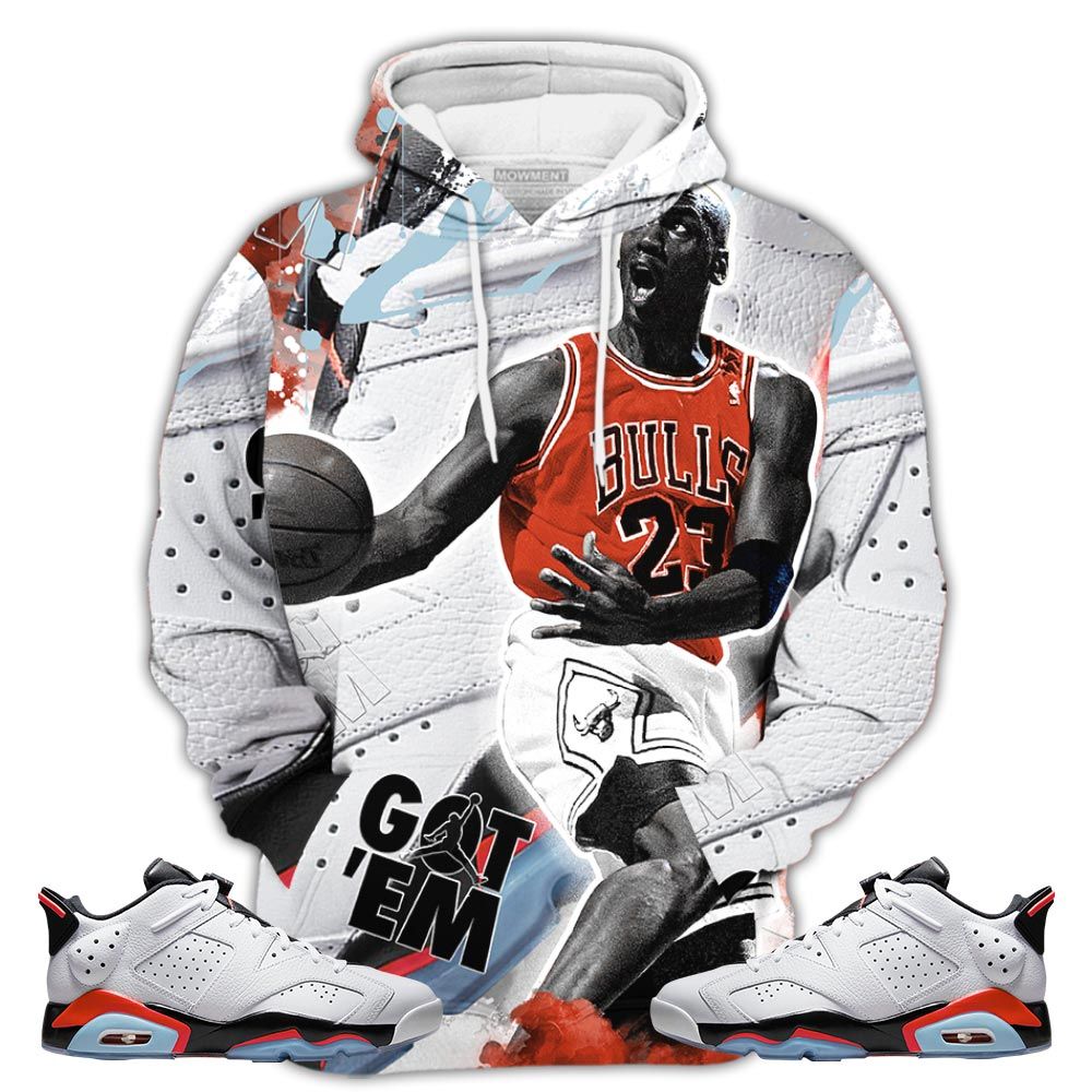 Got Em Shoes Goat Sneaker Shirt Match Golf White Infrared 6S, Jordan 6 Low Infrared Hoodie Sweatshirt Tee All Over Print MKO Shirt Got Em Shoes Goat Sneaker Shirt Match Golf White Infrared 6S, Jordan 6 Low Infrared Hoodie Sweatshirt Tee All Over Print MKO Shirt