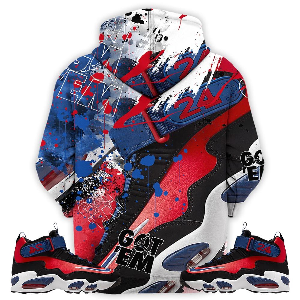 Got Em Shoes Goat Sneaker Shirt Match Max 1 Navy Red Black, Air Griffey Max 1 Black Red Navy Blue Hoodie Sweatshirt Tee All Over Print MKO Shirt