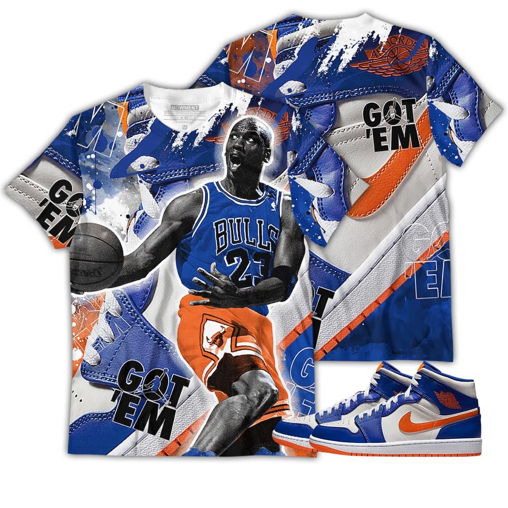 Got Em Shoes Goat Sneaker Shirt Match Mid Knicks 1S, Jordan 1 Mid Knicks Hoodie Sweatshirt Tee All Over Print MKO Shirt Got Em Shoes Goat Sneaker Shirt Match Mid Knicks 1S, Jordan 1 Mid Knicks Hoodie Sweatshirt Tee All Over Print MKO Shirt
