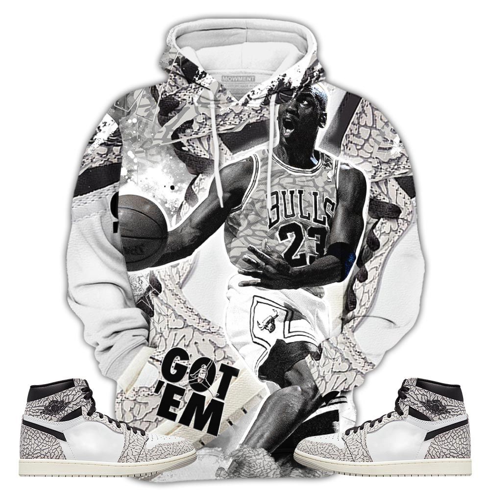 Got Em Shoes Goat Sneaker Shirt Match Og Elephant 1S, Jordan 1 White Cement Hoodie Sweatshirt Tee All Over Print MKO Shirt Got Em Shoes Goat Sneaker Shirt Match Og Elephant 1S, Jordan 1 White Cement Hoodie Sweatshirt Tee All Over Print MKO Shirt