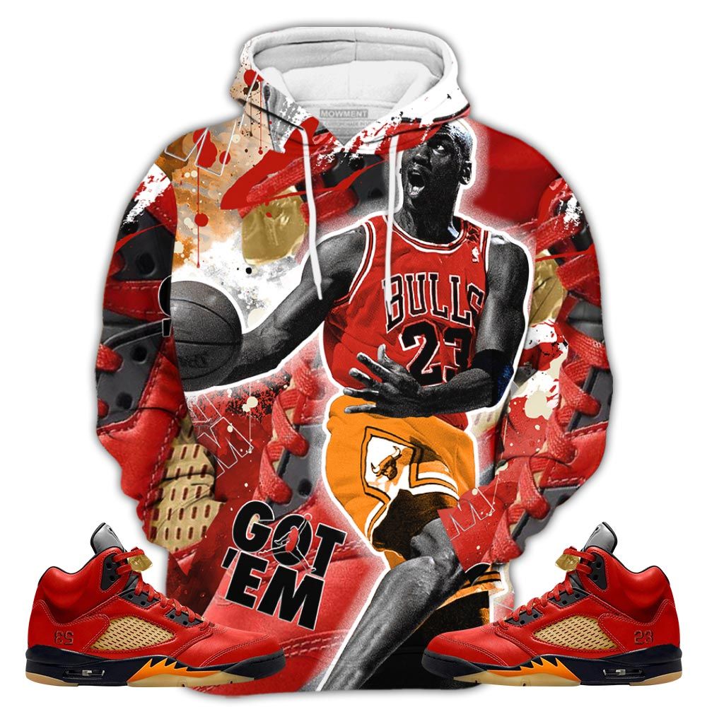 Got Em Shoes Goat Sneaker Shirt Match Retro 5 Dunk On Mars, Jordan 5 Mars For Her Hoodie Sweatshirt Tee All Over Print MKO Shirt