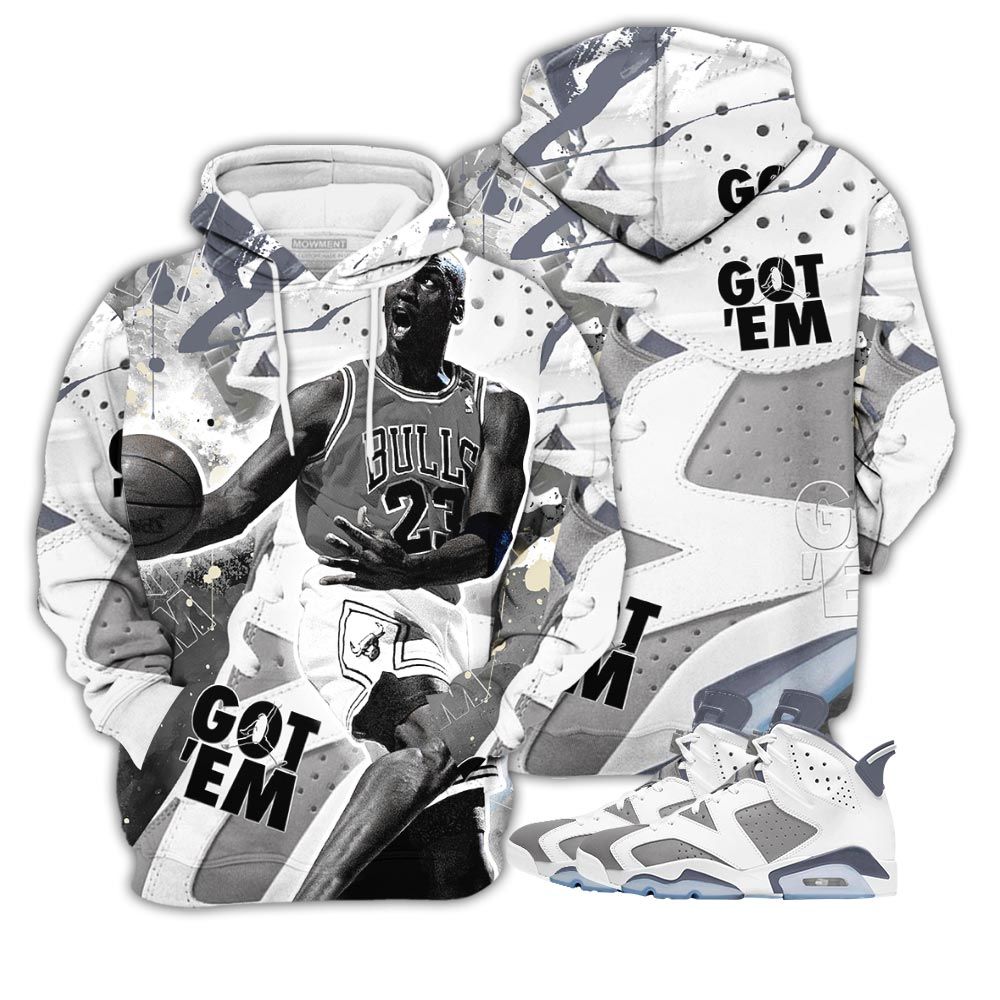 Got Em Shoes Goat Sneaker Shirt Match Retro Cool Grey 6S, Jordan 6 Cool Grey Hoodie Sweatshirt Tee All Over Print MKO Shirt Got Em Shoes Goat Sneaker Shirt Match Retro Cool Grey 6S, Jordan 6 Cool Grey Hoodie Sweatshirt Tee All Over Print MKO Shirt