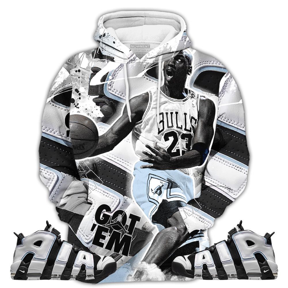 Got Em Shoes Goat Sneaker Shirt Match Uptempo Cobalt Bliss, Air More Uptempo Cobalt Bliss Hoodie Sweatshirt Tee All Over Print MKO Shirt