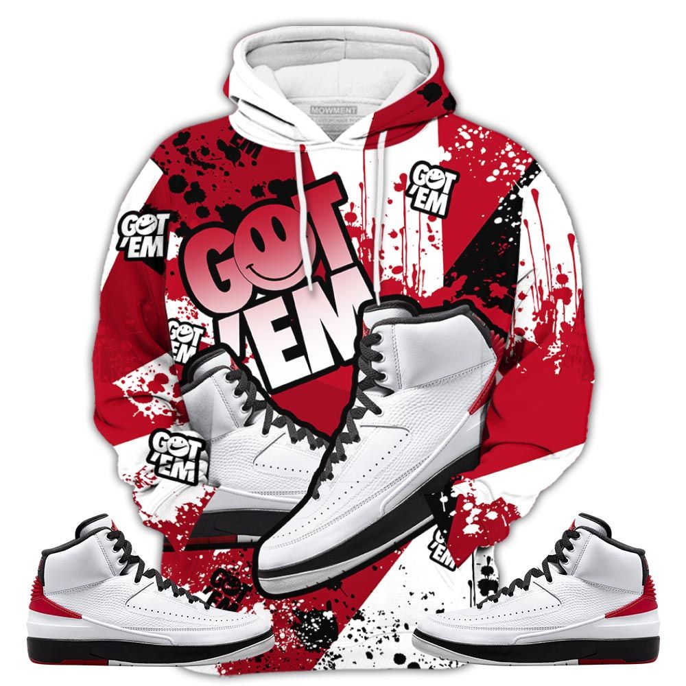 Got Em Shoes Smile Sneaker Shirt Match 2 Chicago Varsity Red, Jordan Retro 2 Chicago Hoodie Sweatshirt Tee All Over Print MKO Shirt