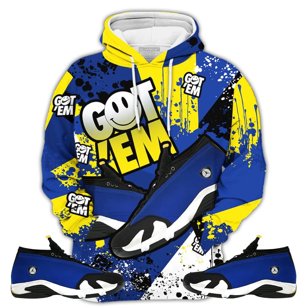 Got Em Shoes Smile Sneaker Shirt Match 2023 Blue Laney 14S, Jordan 14 Laney Hoodie Sweatshirt Tee All Over Print MKO Shirt Got Em Shoes Smile Sneaker Shirt Match 2023 Blue Laney 14S, Jordan 14 Laney Hoodie Sweatshirt Tee All Over Print MKO Shirt