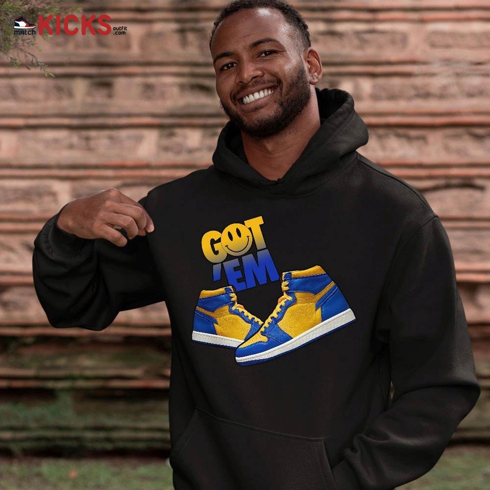Got Em Shoes Smile Sneaker Shirt Match 2023 Laney 1s, Jordan 1 Retro High Laney MKO T-Shirt Got Em Shoes Smile Sneaker Shirt Match 2023 Laney 1s, Jordan 1 Retro High Laney MKO T-Shirt
