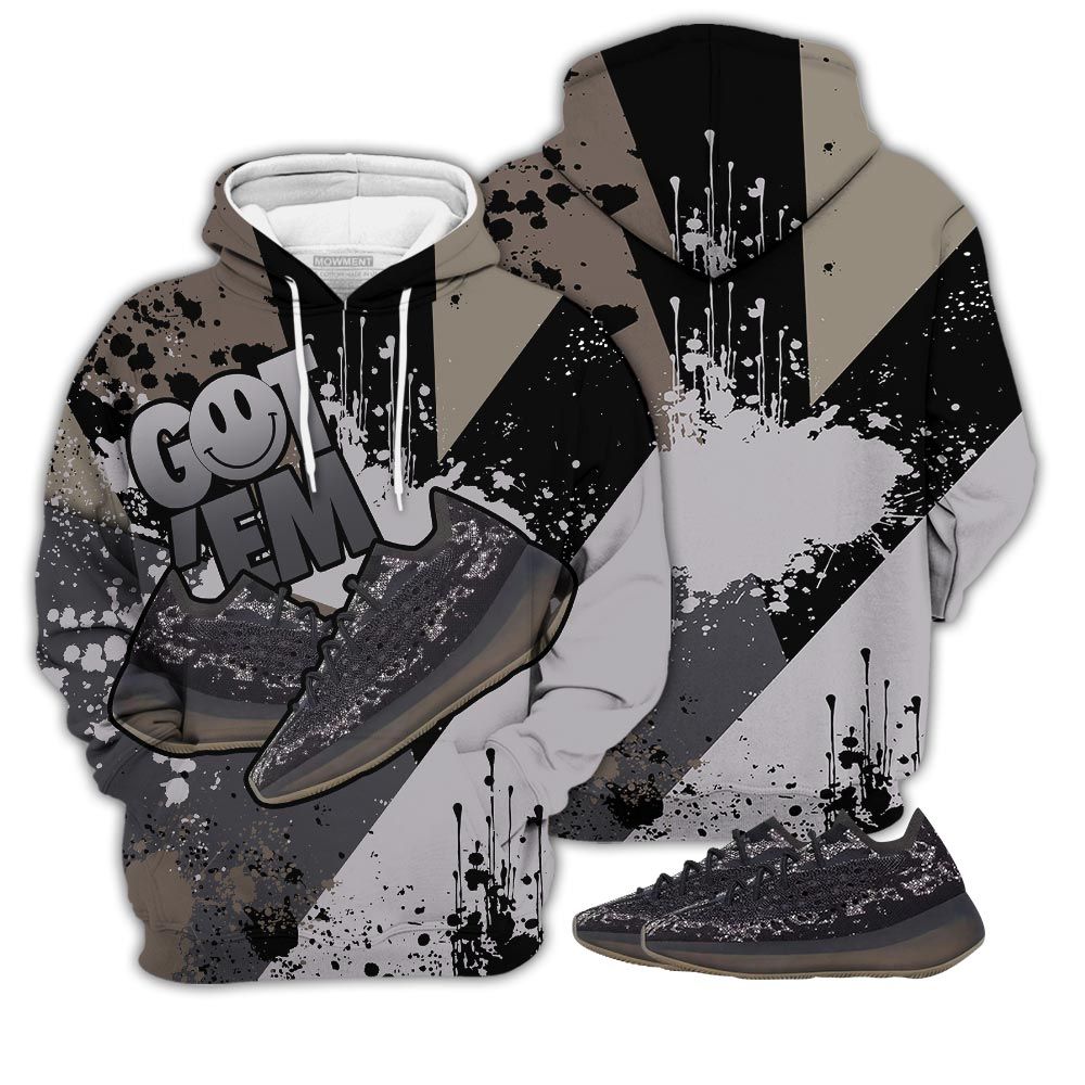 Got Em Shoes Smile Sneaker Shirt Match 380 Onyx Non Reflective, Yeezy Boost 380 Onyx Hoodie Sweatshirt Tee All Over Print MKO Shirt Got Em Shoes Smile Sneaker Shirt Match 380 Onyx Non Reflective, Yeezy Boost 380 Onyx Hoodie Sweatshirt Tee All Over Print MKO Shirt