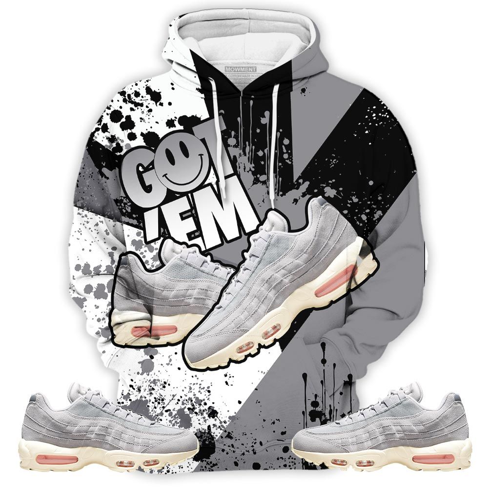 Got Em Shoes Smile Sneaker Shirt Match 95 Grey Coconut Milk, Air Max 95 Grey Fog Hoodie Sweatshirt Tee All Over Print MKO Shirt Got Em Shoes Smile Sneaker Shirt Match 95 Grey Coconut Milk, Air Max 95 Grey Fog Hoodie Sweatshirt Tee All Over Print MKO Shirt