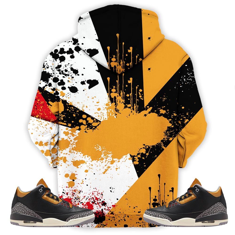 Got Em Shoes Smile Sneaker Shirt Match Black Gold 3S, Jordan 3 Retro Black Gold Hoodie Sweatshirt Tee All Over Print MKO Shirt