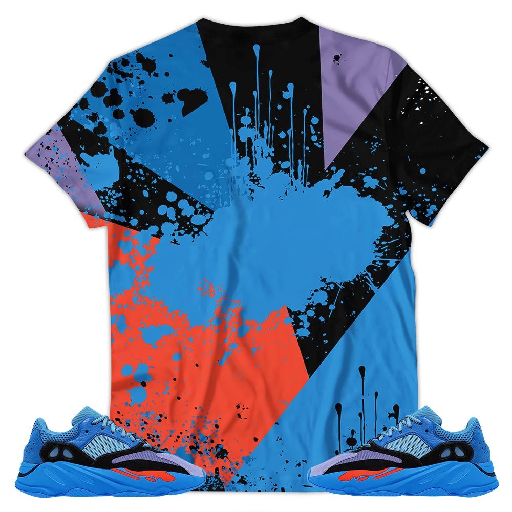 Got Em Shoes Smile Sneaker Shirt Match Boost 700 Hi-Res Blue, Yeezy 700 V1 Hi-Res Blue Hoodie Sweatshirt Tee All Over Print MKO Shirt