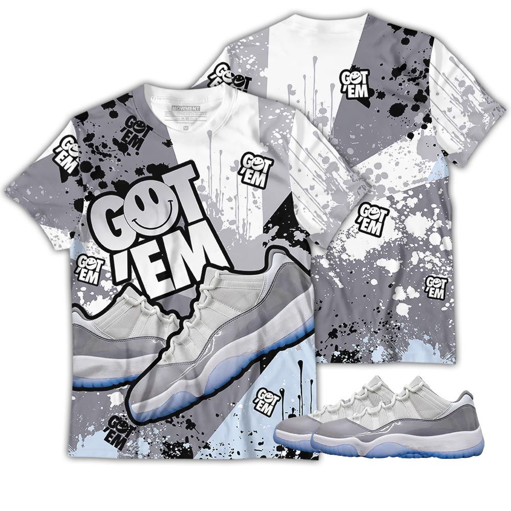 Got Em Shoes Smile Sneaker Shirt Match Cement Grey 11S, Jordan 11 Low Cement Grey Hoodie Sweatshirt Tee All Over Print MKO Shirt Got Em Shoes Smile Sneaker Shirt Match Cement Grey 11S, Jordan 11 Low Cement Grey Hoodie Sweatshirt Tee All Over Print MKO Shirt