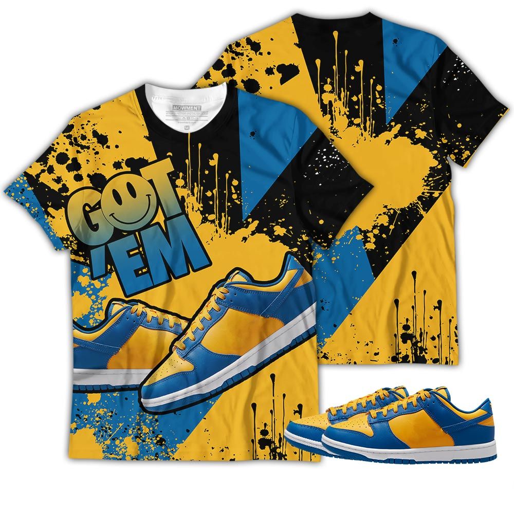 Got Em Shoes Smile Sneaker Shirt Match Dunk Low Blue Yellow, Dunk Low Blue Jay Hoodie Sweatshirt Tee All Over Print MKO Shirt Got Em Shoes Smile Sneaker Shirt Match Dunk Low Blue Yellow, Dunk Low Blue Jay Hoodie Sweatshirt Tee All Over Print MKO Shirt