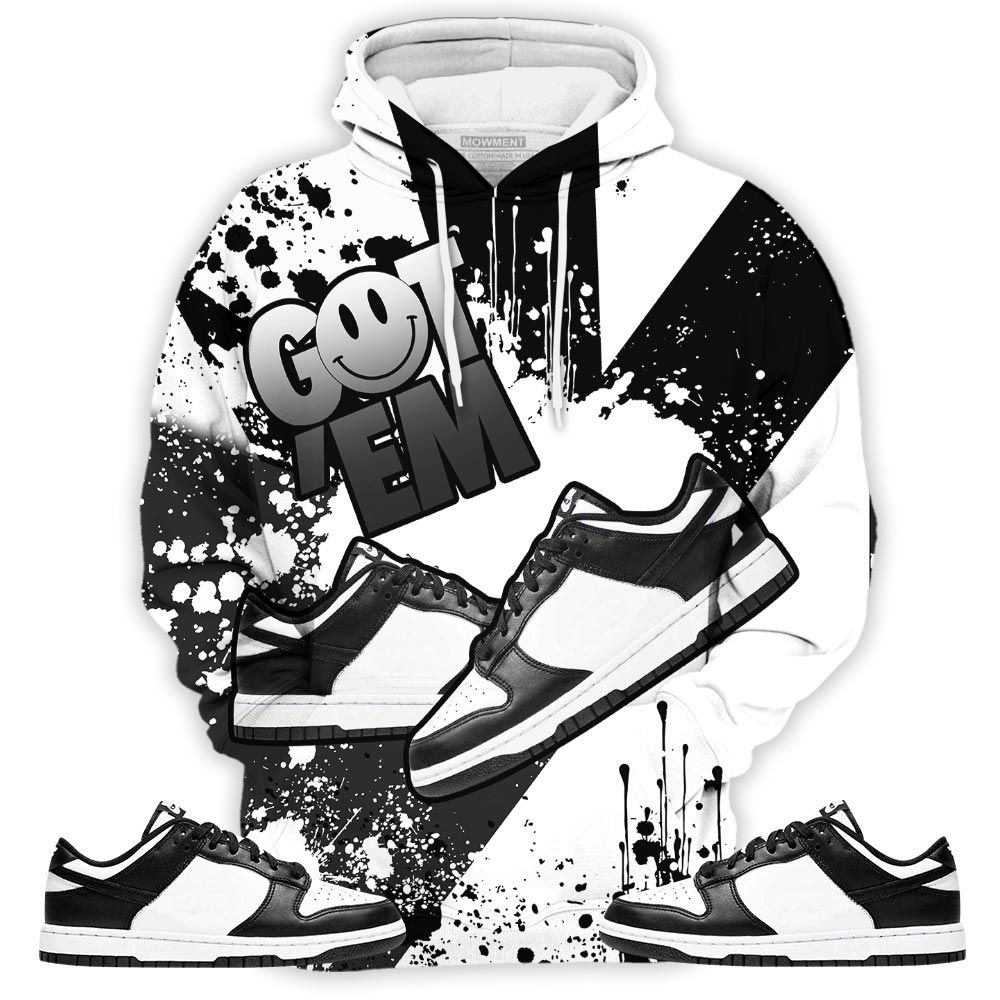 Got Em Shoes Smile Sneaker Shirt Match Dunk Panda Black White, Dunk Low Panda 2022 Hoodie Sweatshirt Tee All Over Print MKO Shirt Got Em Shoes Smile Sneaker Shirt Match Dunk Panda Black White, Dunk Low Panda 2022 Hoodie Sweatshirt Tee All Over Print MKO Shirt