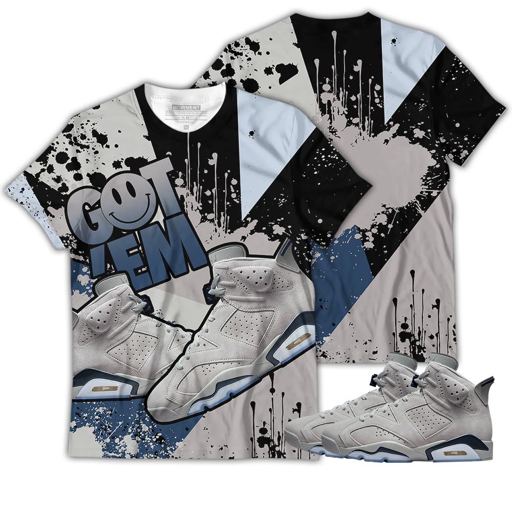 Got Em Shoes Smile Sneaker Shirt Match Georgetown 6S, Jordan 6 Retro Georgetown Hoodie Sweatshirt Tee All Over Print MKO Shirt Got Em Shoes Smile Sneaker Shirt Match Georgetown 6S, Jordan 6 Retro Georgetown Hoodie Sweatshirt Tee All Over Print MKO Shirt