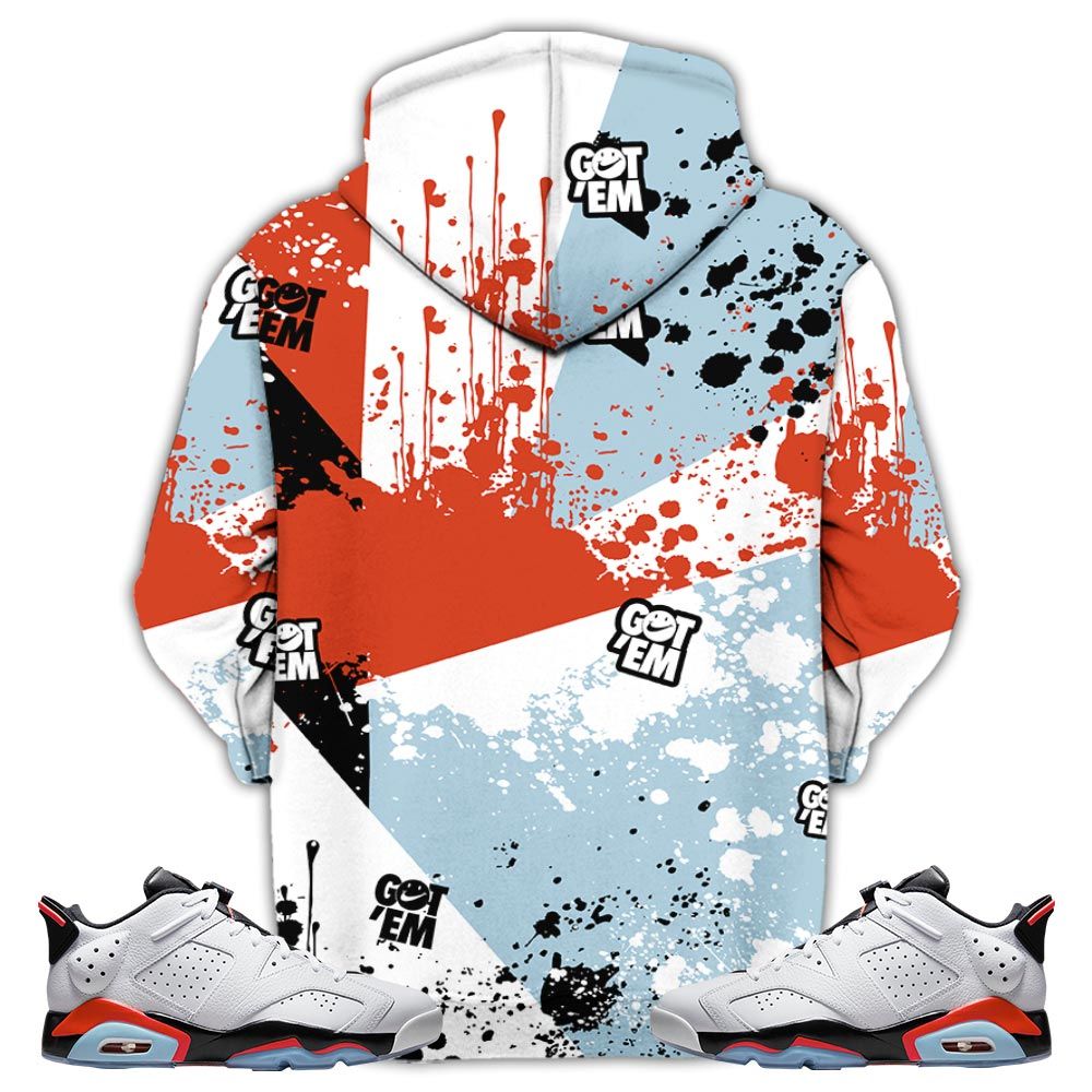 Got Em Shoes Smile Sneaker Shirt Match Golf White Infrared 6S, Jordan 6 Low Infrared Hoodie Sweatshirt Tee All Over Print MKO Shirt