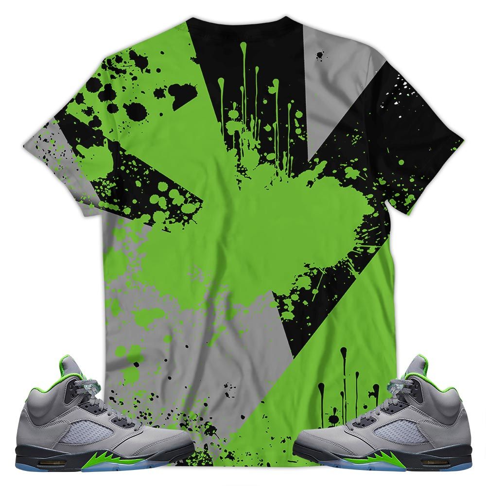 Got Em Shoes Smile Sneaker Shirt Match Green Bean 5S, Jordan 5 Retro Green Bean Hoodie Sweatshirt Tee All Over Print MKO Shirt
