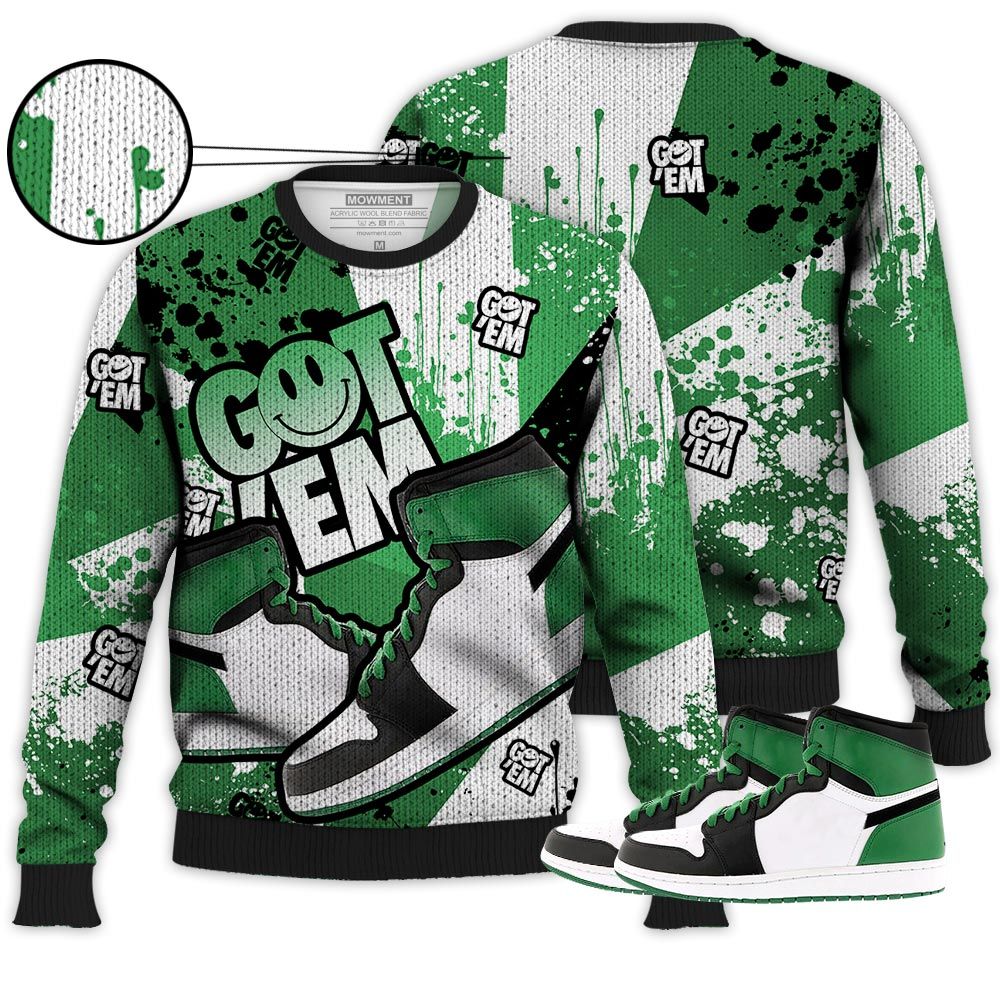 Got Em Shoes Smile Sneaker Shirt Match Lucky Green 1S, Jordan 1 Lucky Green Hoodie Sweatshirt Tee All Over Print MKO Shirt Got Em Shoes Smile Sneaker Shirt Match Lucky Green 1S, Jordan 1 Lucky Green Hoodie Sweatshirt Tee All Over Print MKO Shirt