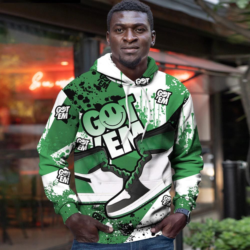 Got Em Shoes Smile Sneaker Shirt Match Lucky Green 1S, Jordan 1 Lucky Green Hoodie Sweatshirt Tee All Over Print MKO Shirt Got Em Shoes Smile Sneaker Shirt Match Lucky Green 1S, Jordan 1 Lucky Green Hoodie Sweatshirt Tee All Over Print MKO Shirt