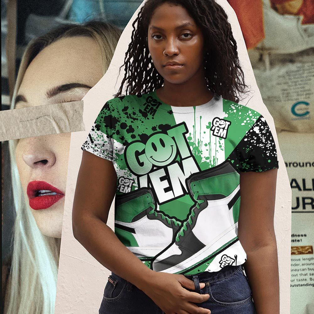 Got Em Shoes Smile Sneaker Shirt Match Lucky Green 1S, Jordan 1 Lucky Green Hoodie Sweatshirt Tee All Over Print MKO Shirt Got Em Shoes Smile Sneaker Shirt Match Lucky Green 1S, Jordan 1 Lucky Green Hoodie Sweatshirt Tee All Over Print MKO Shirt