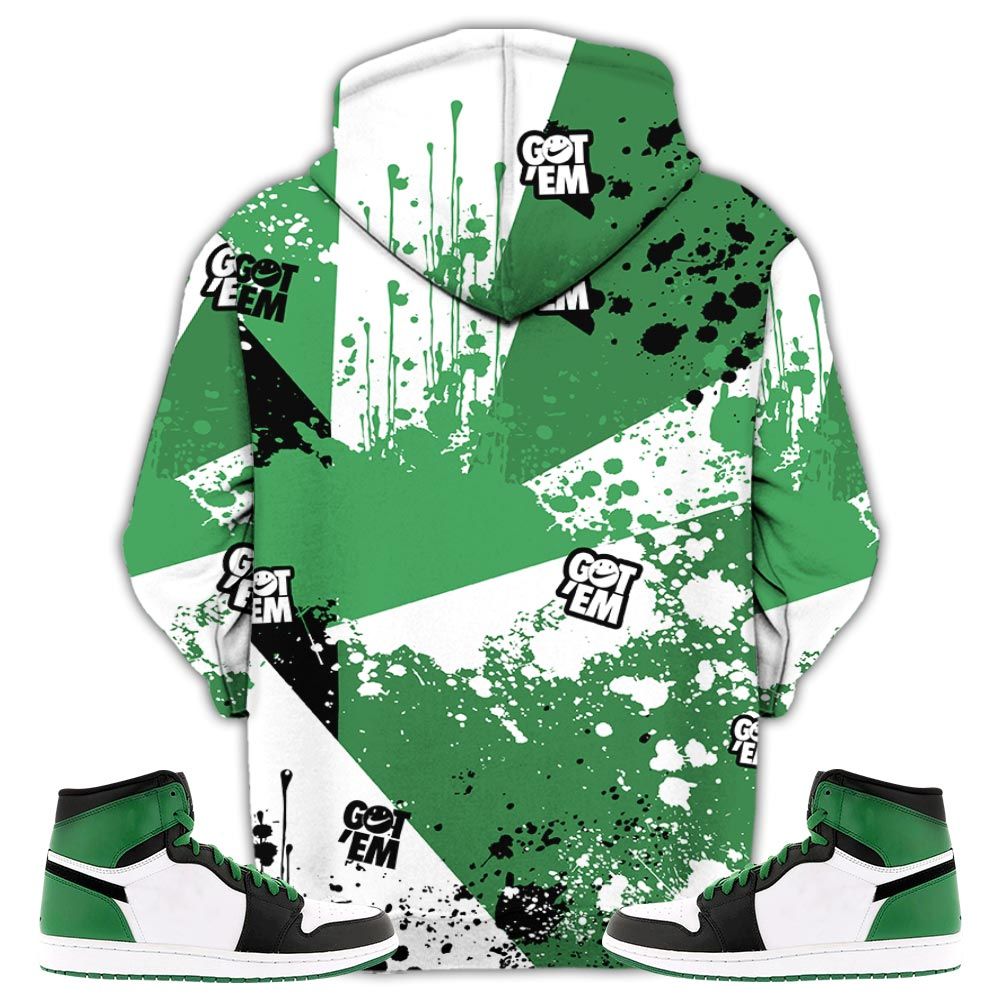 Got Em Shoes Smile Sneaker Shirt Match Lucky Green 1S, Jordan 1 Lucky Green Hoodie Sweatshirt Tee All Over Print MKO Shirt