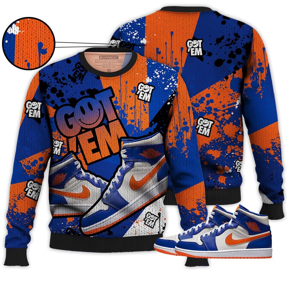 Got Em Shoes Smile Sneaker Shirt Match Mid Knicks 1S, Jordan 1 Mid Knicks Hoodie Sweatshirt Tee All Over Print MKO Shirt Got Em Shoes Smile Sneaker Shirt Match Mid Knicks 1S, Jordan 1 Mid Knicks Hoodie Sweatshirt Tee All Over Print MKO Shirt
