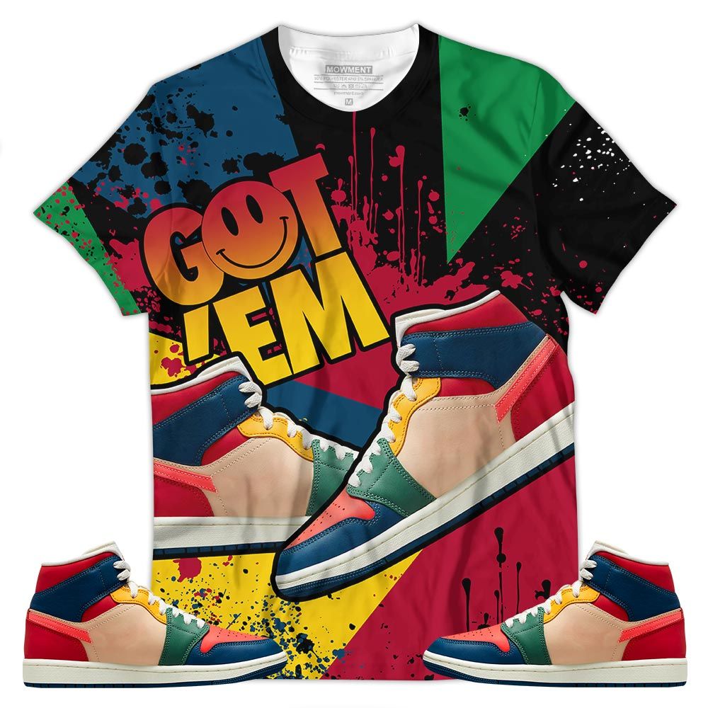 Got Em Shoes Smile Sneaker Shirt Match Mid Multi Color 2022 1S, Jordan 1 Mid Multi Color 2022 Hoodie Sweatshirt Tee All Over Print MKO Shirt Got Em Shoes Smile Sneaker Shirt Match Mid Multi Color 2022 1S, Jordan 1 Mid Multi Color 2022 Hoodie Sweatshirt Tee All Over Print MKO Shirt