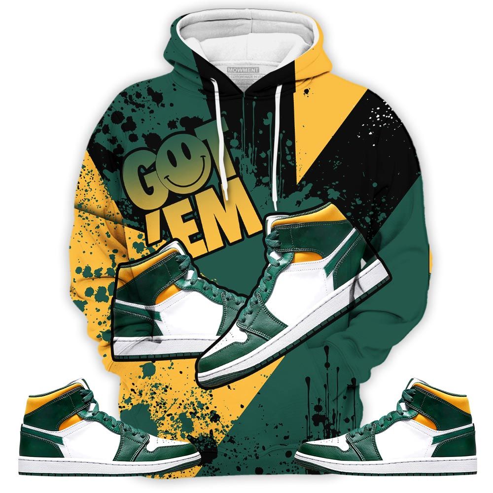 Got Em Shoes Smile Sneaker Shirt Match Mid Sonics 1S, Jordan 1 Mid Sonics Noble Green Pollen Hoodie Sweatshirt Tee All Over Print MKO Shirt Got Em Shoes Smile Sneaker Shirt Match Mid Sonics 1S, Jordan 1 Mid Sonics Noble Green Pollen Hoodie Sweatshirt Tee All Over Print MKO Shirt