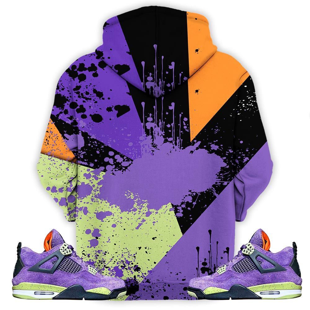 Got Em Shoes Smile Sneaker Shirt Match Retro Canyon Purple 4S, Jordan 4 Canyon Purple Hoodie Sweatshirt Tee All Over Print MKO Shirt