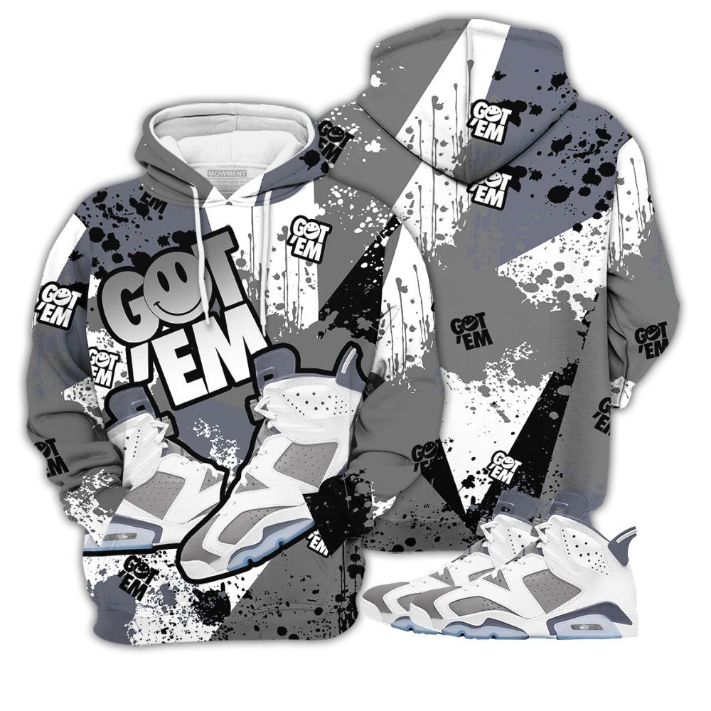 Got Em Shoes Smile Sneaker Shirt Match Retro Cool Grey 6S, Jordan 6 Cool Grey Hoodie Sweatshirt Tee All Over Print MKO Shirt Got Em Shoes Smile Sneaker Shirt Match Retro Cool Grey 6S, Jordan 6 Cool Grey Hoodie Sweatshirt Tee All Over Print MKO Shirt