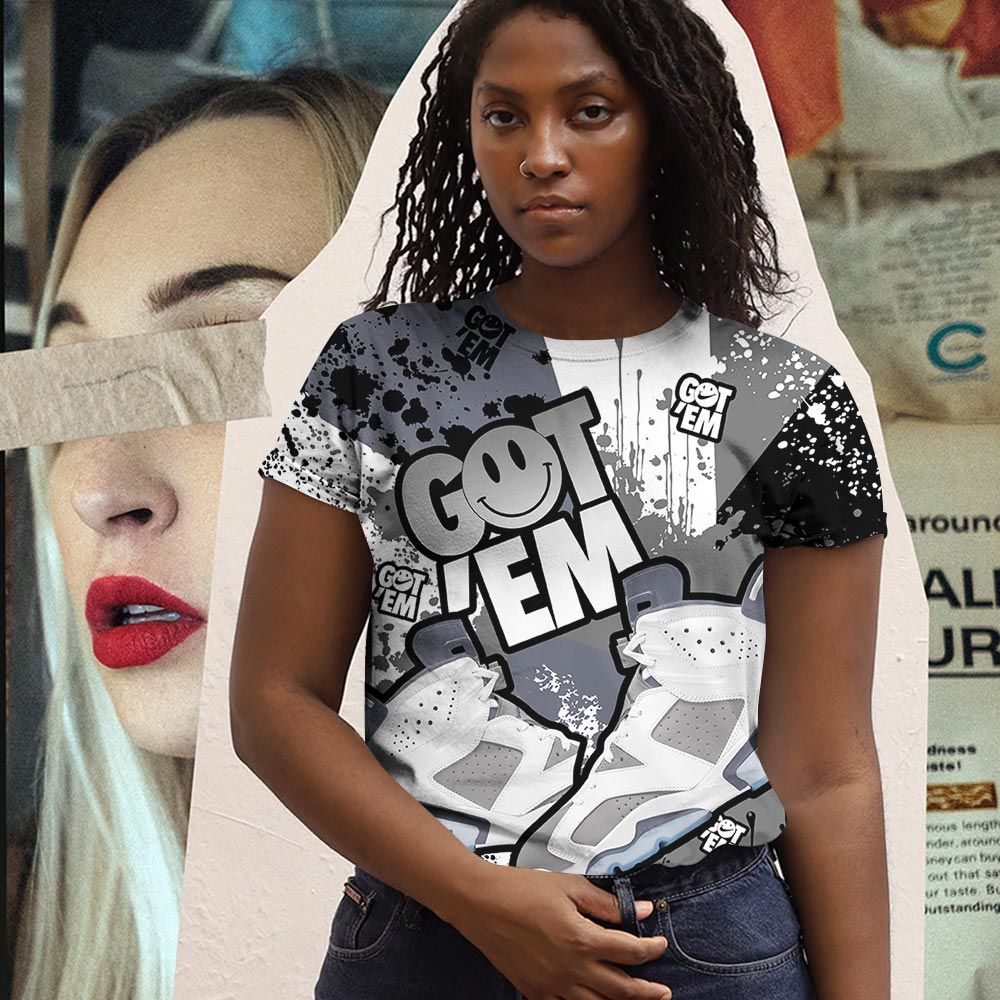Got Em Shoes Smile Sneaker Shirt Match Retro Cool Grey 6S, Jordan 6 Cool Grey Hoodie Sweatshirt Tee All Over Print MKO Shirt Got Em Shoes Smile Sneaker Shirt Match Retro Cool Grey 6S, Jordan 6 Cool Grey Hoodie Sweatshirt Tee All Over Print MKO Shirt