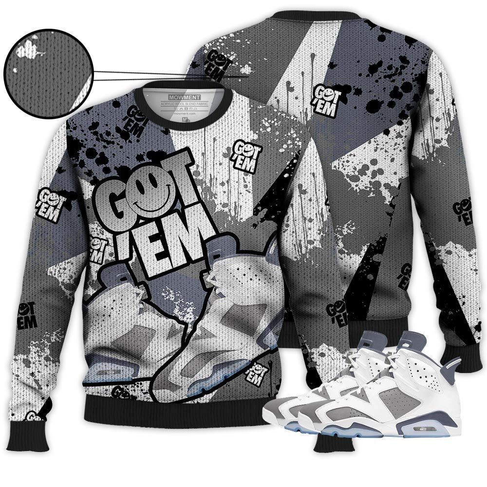 Got Em Shoes Smile Sneaker Shirt Match Retro Cool Grey 6S, Jordan 6 Cool Grey Hoodie Sweatshirt Tee All Over Print MKO Shirt Got Em Shoes Smile Sneaker Shirt Match Retro Cool Grey 6S, Jordan 6 Cool Grey Hoodie Sweatshirt Tee All Over Print MKO Shirt