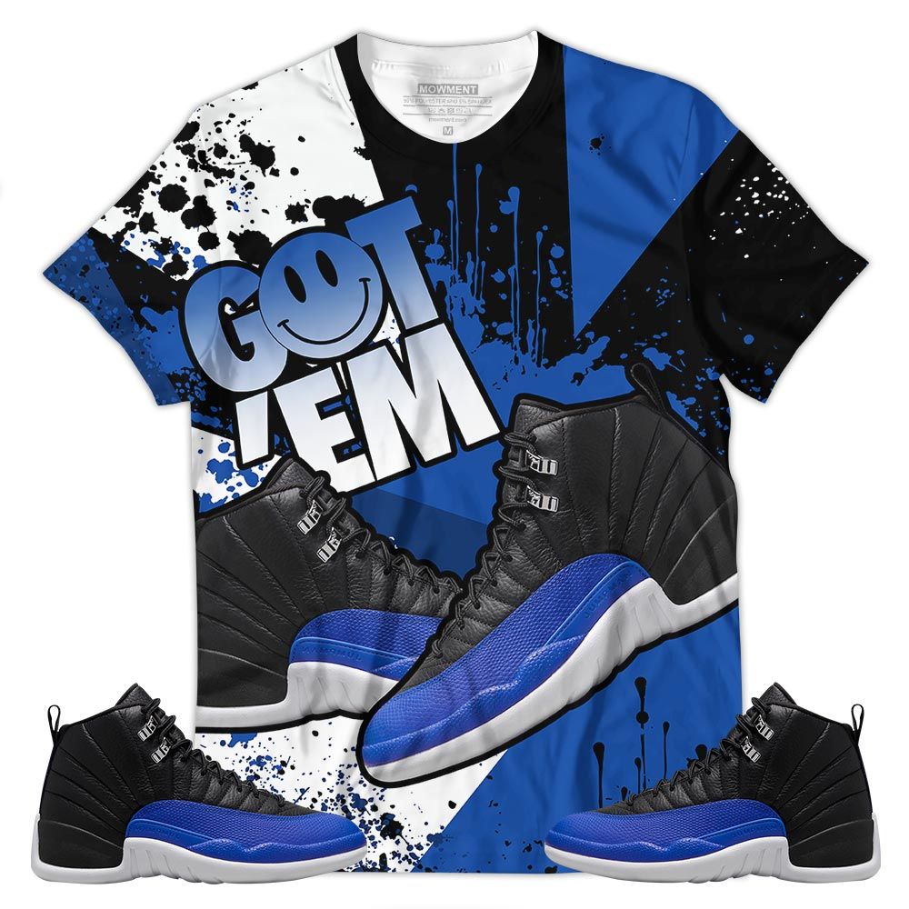 Got Em Shoes Smile Sneaker Shirt Match Retro Hyper Royal 12S, Jordan 12 Hyper Royal Hoodie Sweatshirt Tee All Over Print MKO Shirt Got Em Shoes Smile Sneaker Shirt Match Retro Hyper Royal 12S, Jordan 12 Hyper Royal Hoodie Sweatshirt Tee All Over Print MKO Shirt