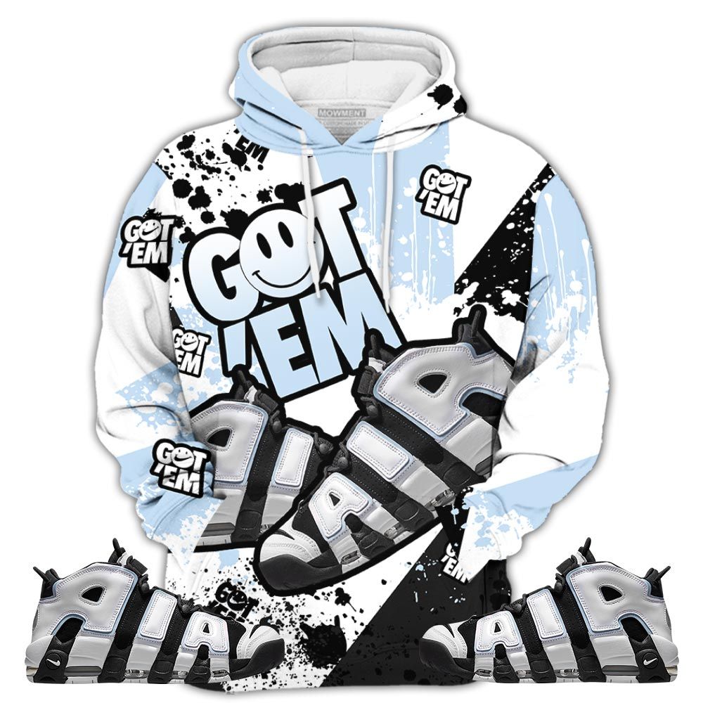 Got Em Shoes Smile Sneaker Shirt Match Uptempo Cobalt Bliss, Air More Uptempo Cobalt Bliss Hoodie Sweatshirt Tee All Over Print MKO Shirt