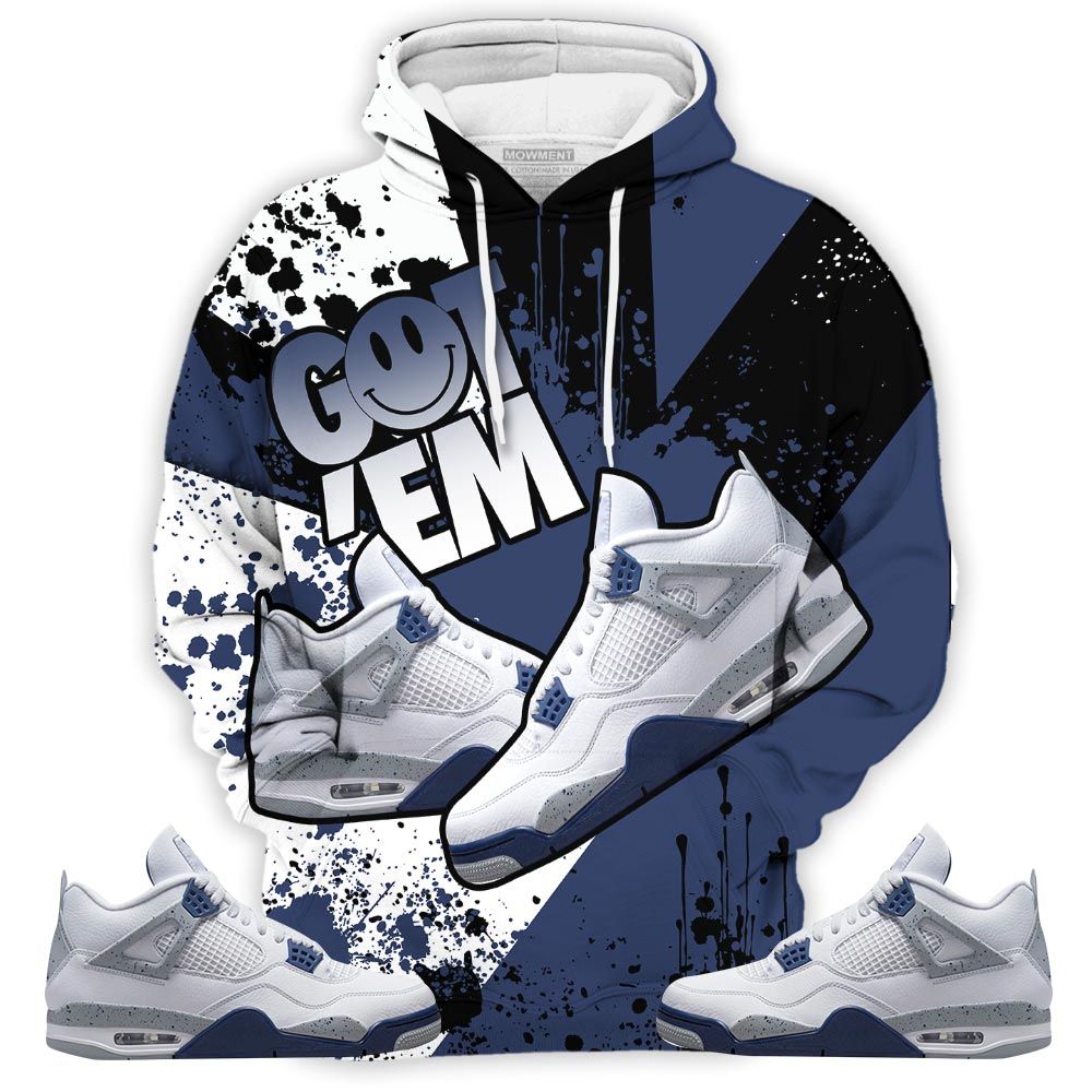 Got Em Shoes Smile Sneaker Shirt Match White Midnight Navy 4S, Jordan 4 Retro Midnight Navy Hoodie Sweatshirt Tee All Over Print MKO Shirt Got Em Shoes Smile Sneaker Shirt Match White Midnight Navy 4S, Jordan 4 Retro Midnight Navy Hoodie Sweatshirt Tee All Over Print MKO Shirt