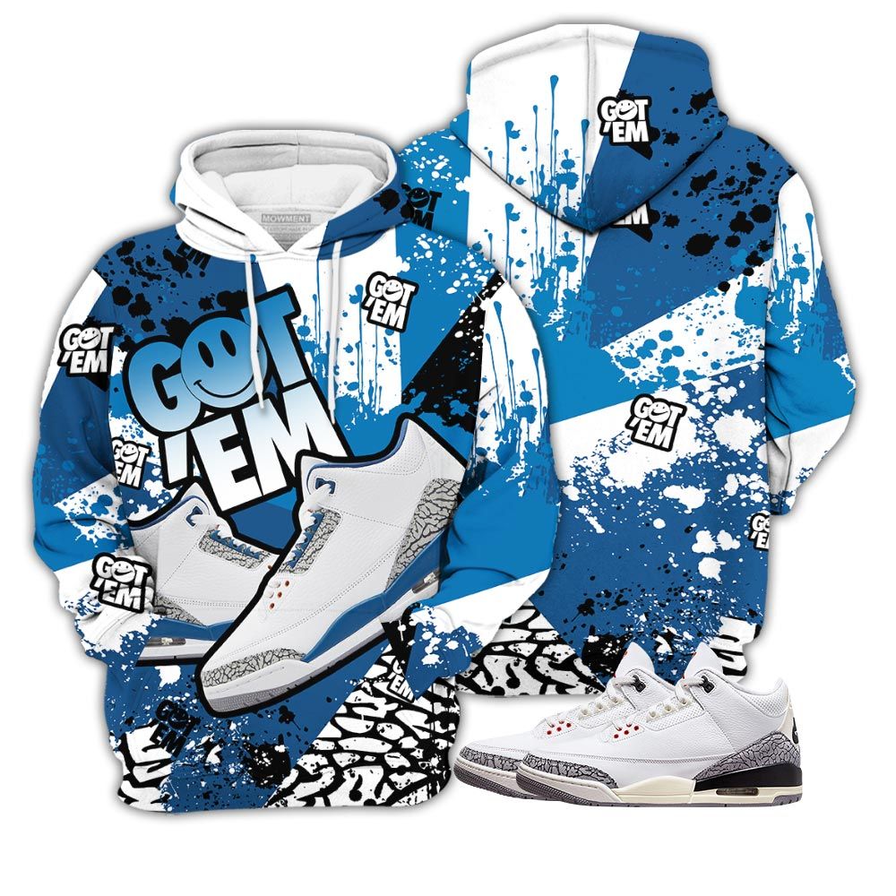 Got Em Shoes Smile Sneaker Shirt Match Wizards 3S, Jordan Retro 3 Wizards Hoodie Sweatshirt Tee All Over Print MKO Shirt