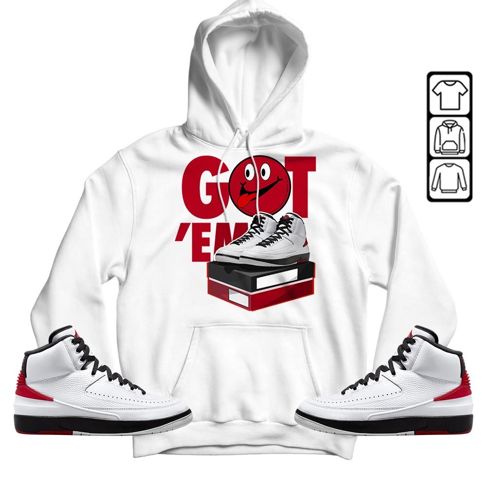 Got Em Smile Sneaker Shirt Match 2 Chicago Varsity Red, Jordan Retro 2 Chicago MKO T-Shirt