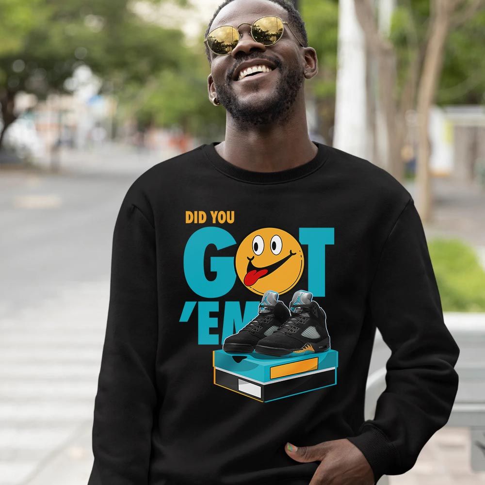 Got Em Smile Sneaker Shirt Match 2023 Retro Aqua 5s, Jordan 5 Aqua MKO T-Shirt Got Em Smile Sneaker Shirt Match 2023 Retro Aqua 5s, Jordan 5 Aqua MKO T-Shirt
