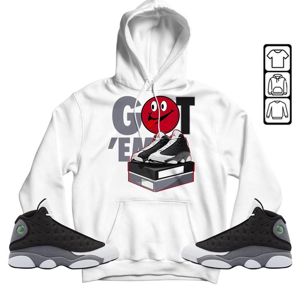 Got Em Smile Sneaker Shirt Match Black Flint 13s, Jordan Retro 13 Black Flint MKO T-Shirt
