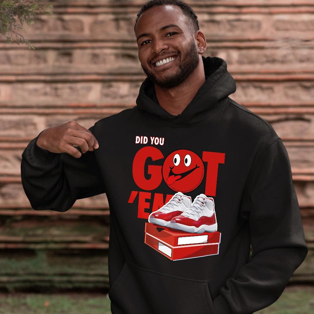 Got Em Smile Sneaker Shirt Match Cherry 11s, Jordan 11 Retro Cherry MKO T-Shirt Got Em Smile Sneaker Shirt Match Cherry 11s, Jordan 11 Retro Cherry MKO T-Shirt