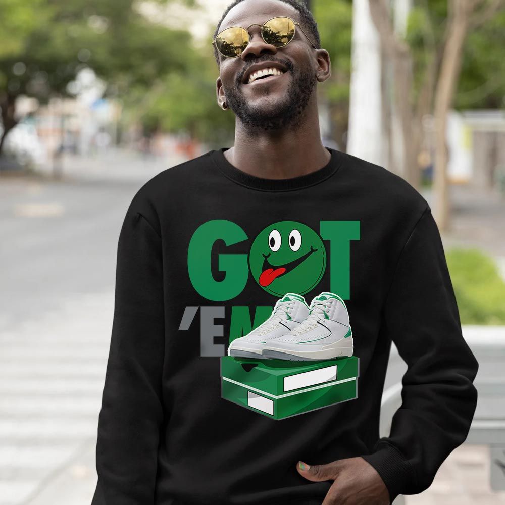 Got Em Smile Sneaker Shirt Match Lucky Green 2s, Jordan 2 Lucky Green MKO T-Shirt Got Em Smile Sneaker Shirt Match Lucky Green 2s, Jordan 2 Lucky Green MKO T-Shirt