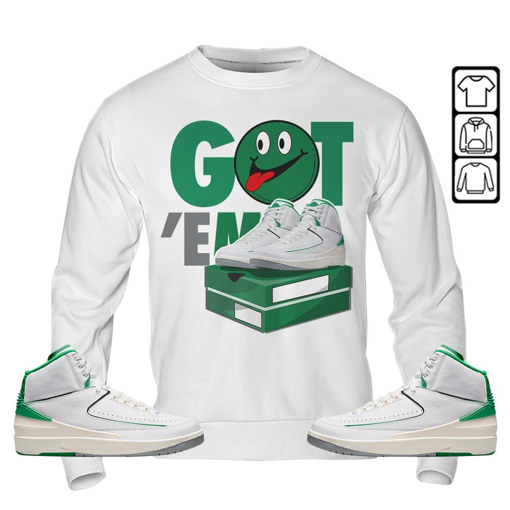 Got Em Smile Sneaker Shirt Match Lucky Green 2s, Jordan 2 Lucky Green MKO T-Shirt Got Em Smile Sneaker Shirt Match Lucky Green 2s, Jordan 2 Lucky Green MKO T-Shirt