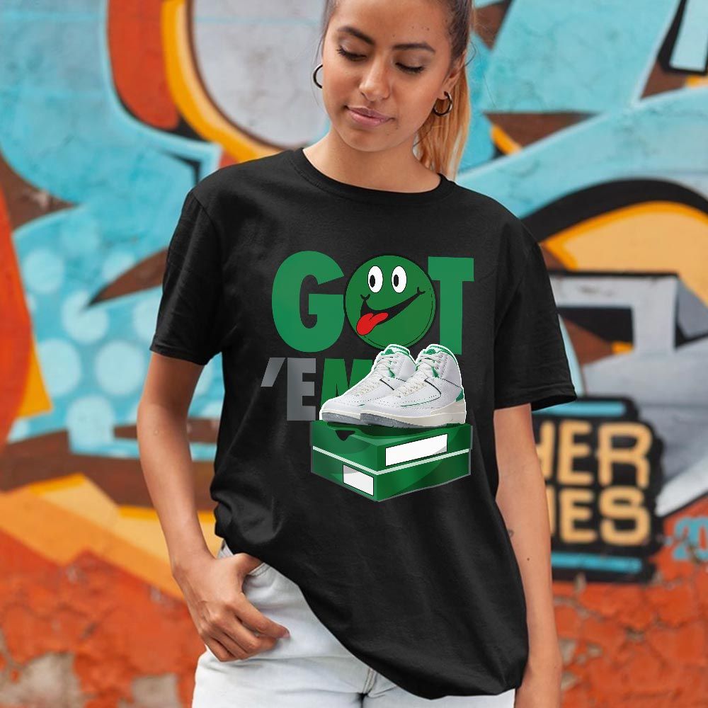 Got Em Smile Sneaker Shirt Match Lucky Green 2s, Jordan 2 Lucky Green MKO T-Shirt Got Em Smile Sneaker Shirt Match Lucky Green 2s, Jordan 2 Lucky Green MKO T-Shirt