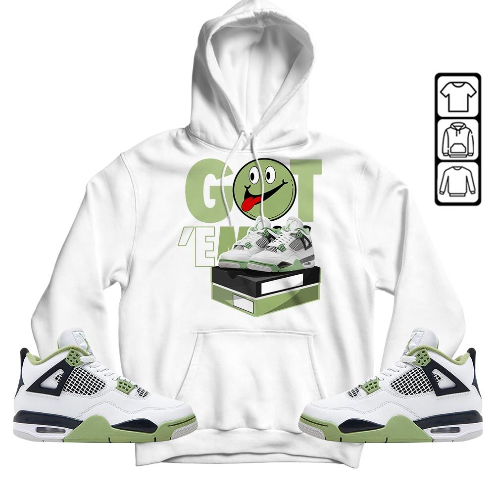 Got Em Smile Sneaker Shirt Match Retro Oil Green 4s, Jordan 4 Oil Green MKO T-Shirt